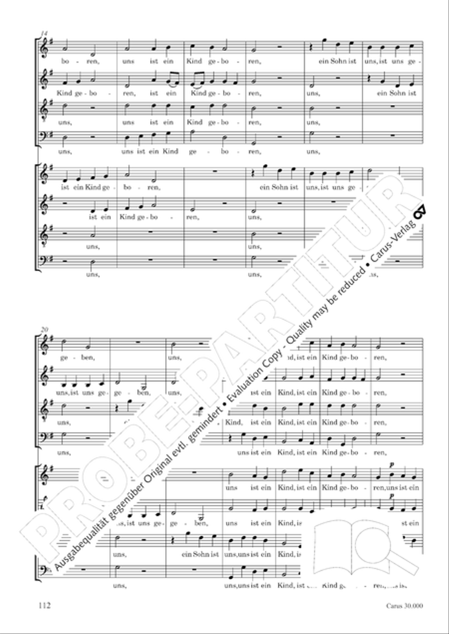 J.L. Bach: The complete motets Choir scores gallery preview page 119