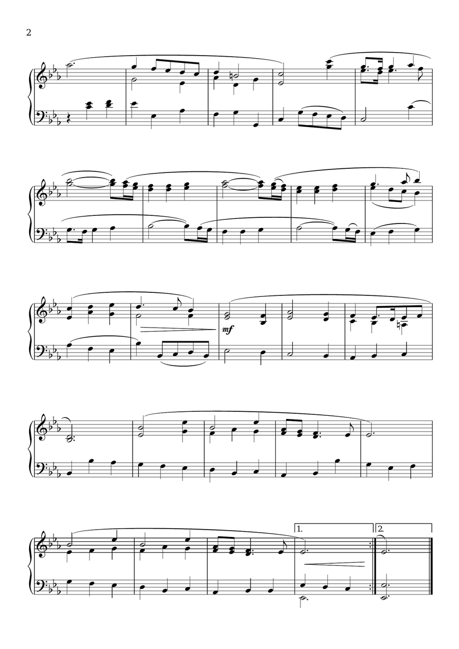 Minuet from Berenice Piano Solo scores gallery preview page 2