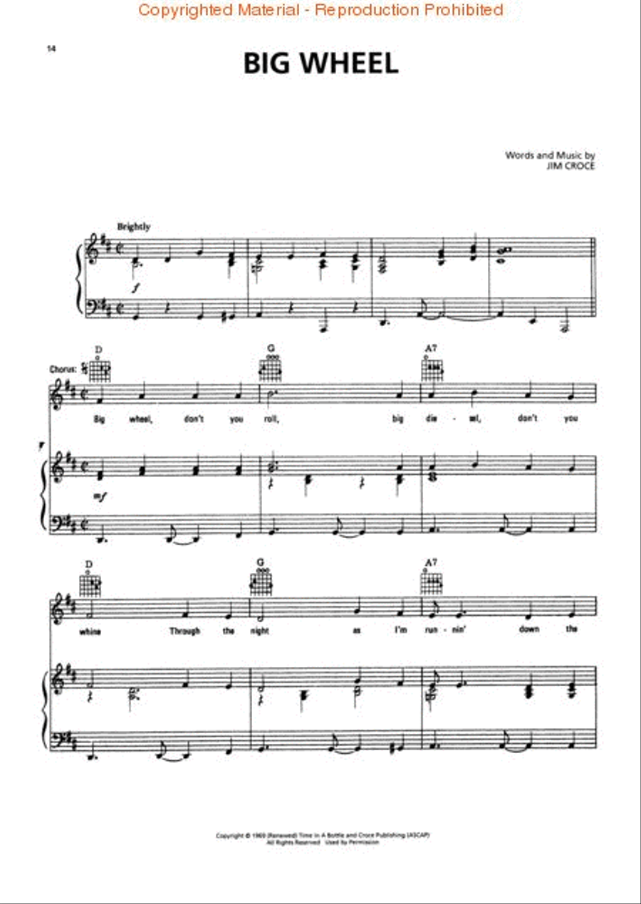 Best of Jim Croce Best of Jim Croce Piano, Vocal, Guitar scores gallery preview page 4