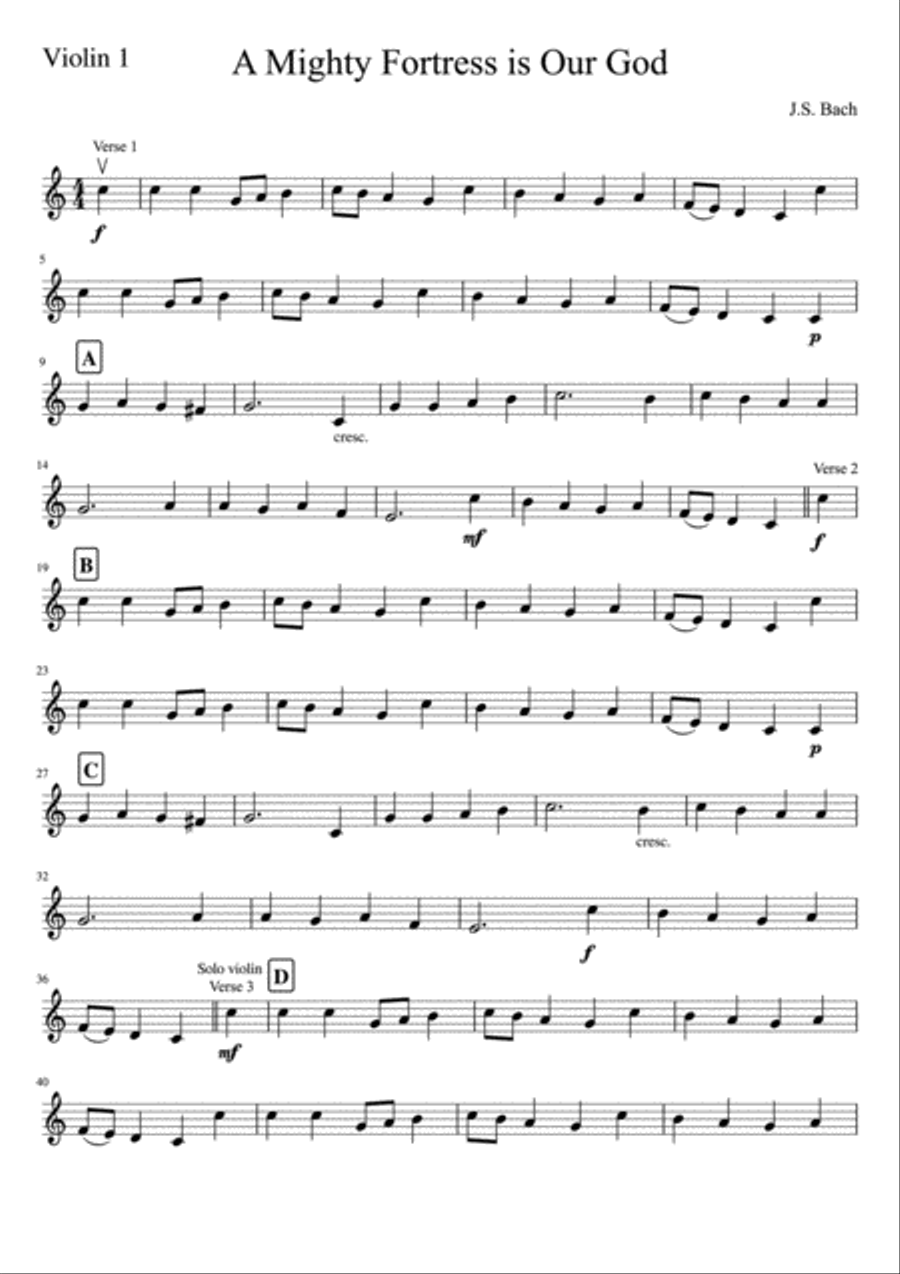 A Mighty Fortress is Our God A Mighty Fortress is Our God String Orchestra scores gallery preview page 6