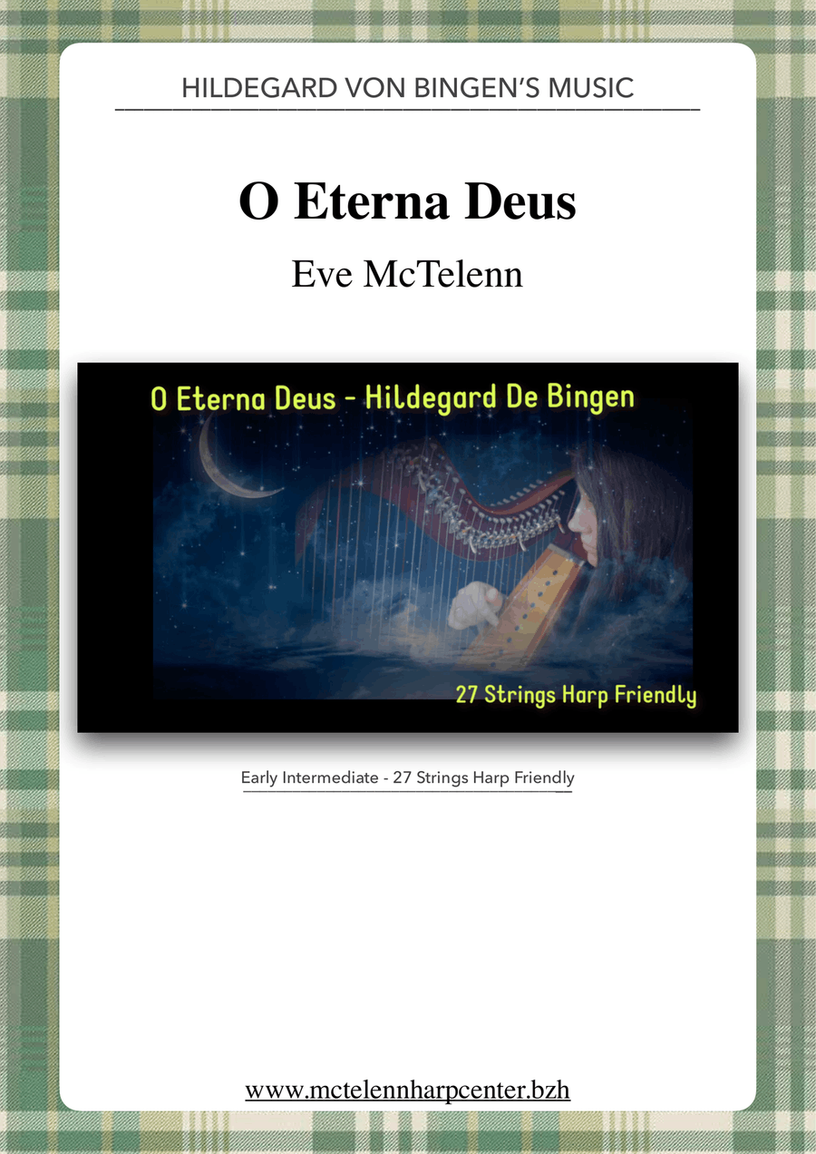 O Eterna Deus - Hildegard Of Bingen - beginner & 27 String Harp | McTelenn Harp Center Celtic Harp scores gallery preview page 1