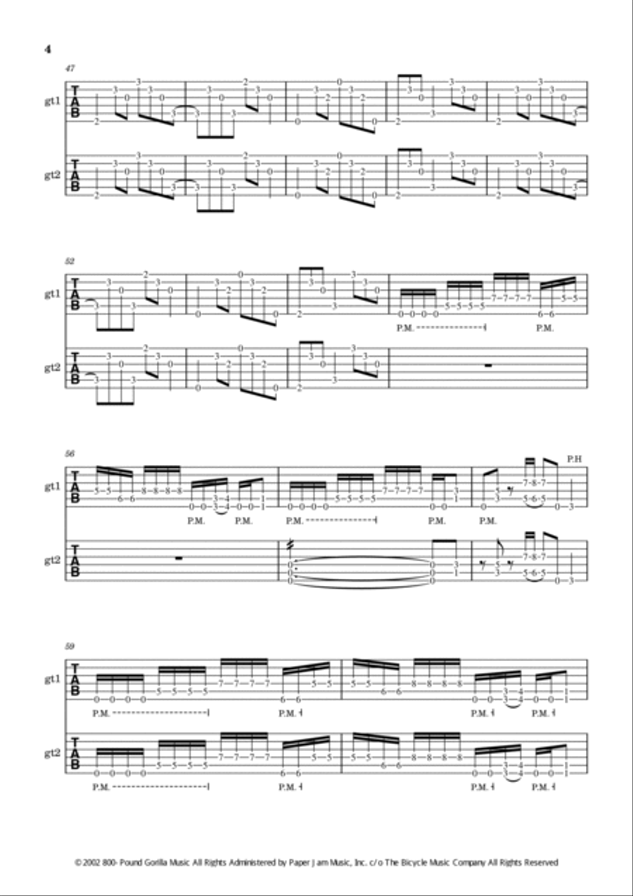 Fixation On The Darkness Fixation On The Darkness Guitar Tablature scores gallery preview page 4