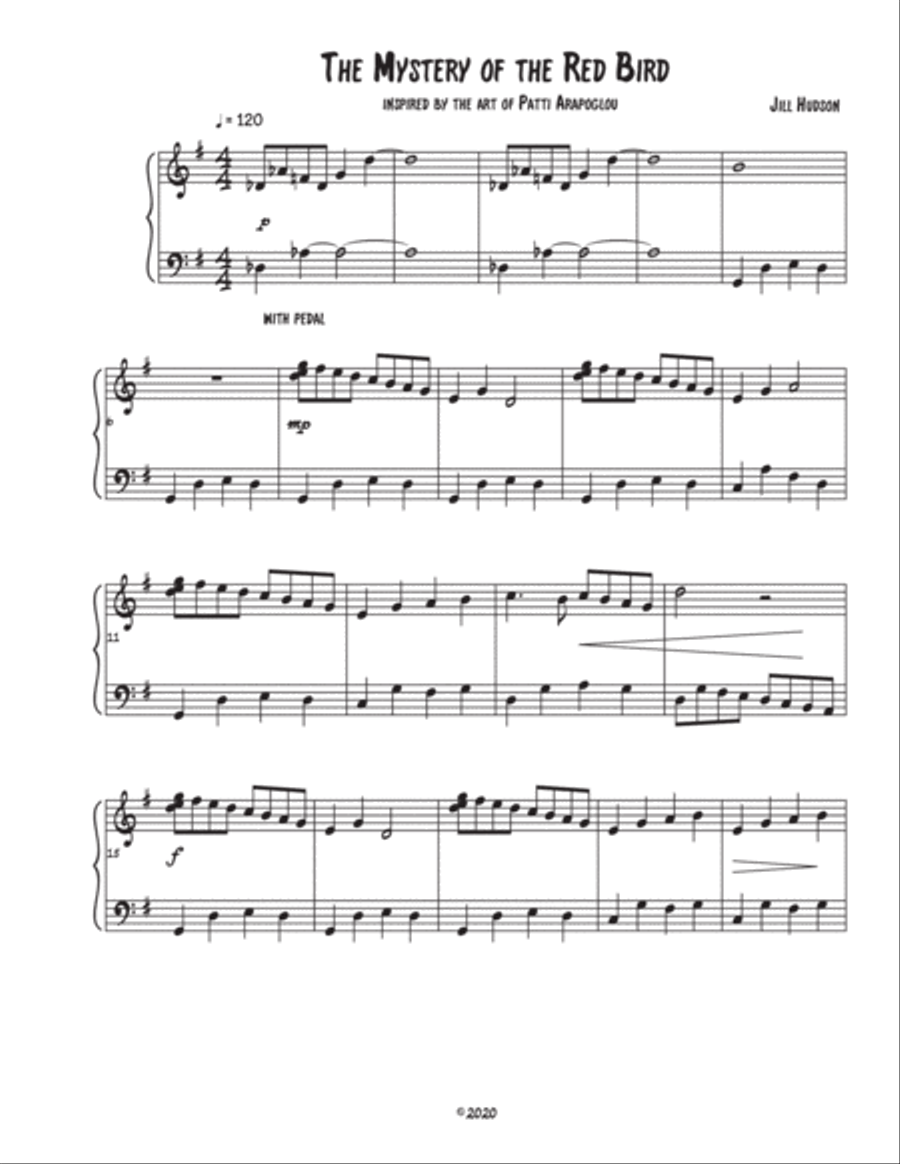 The Mystery of the Red Bird Piano Solo scores gallery preview page 2