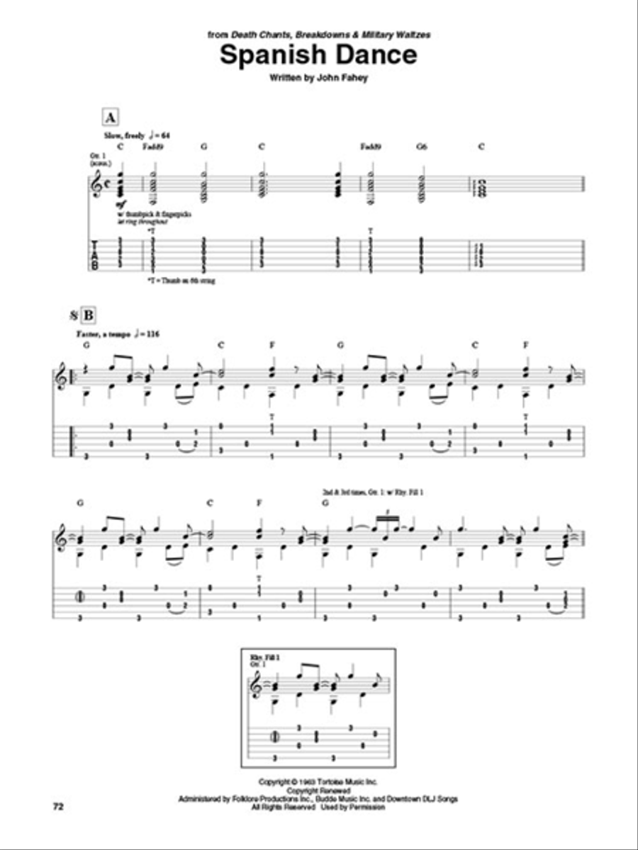 John Fahey – Guitar Anthology Acoustic Guitar scores gallery preview page 5