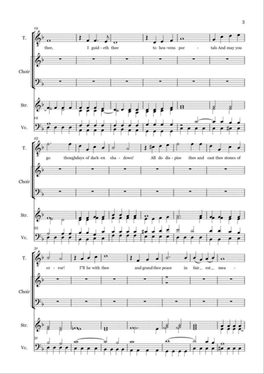 Cantata 1 mov 1 Thou art my sheep Choir scores gallery preview page 3