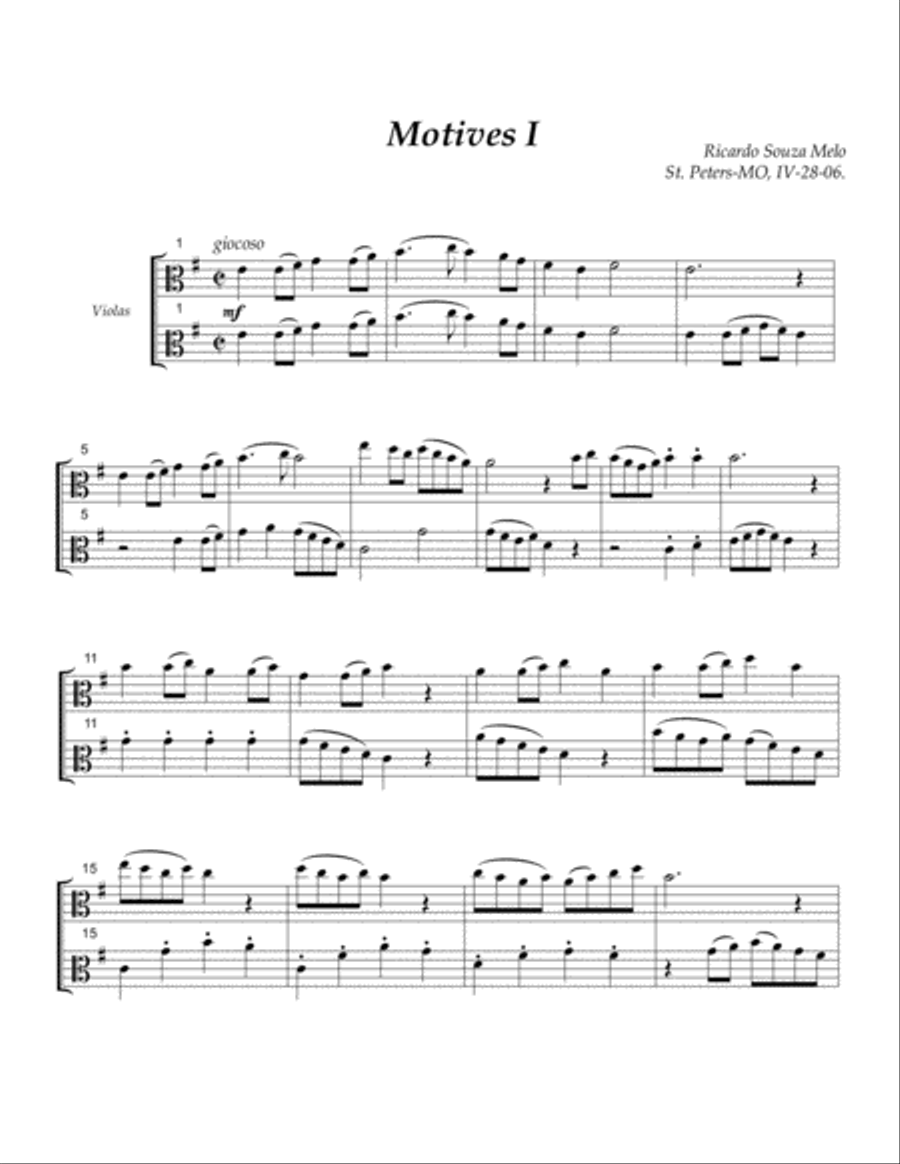 Motives for Violas Viola Solo scores gallery preview page 4