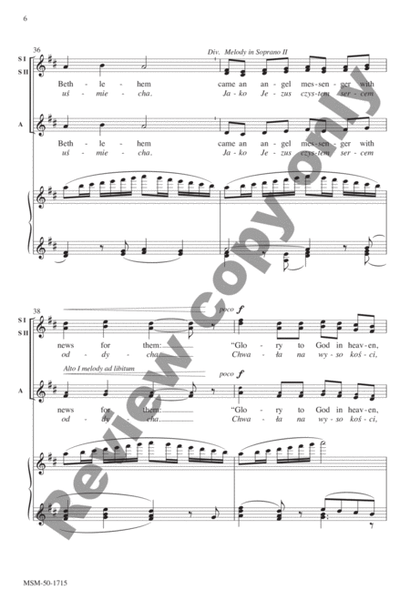 Shepherds, Run Along/Przybieżeli do Betlejem pasterze (Choral Score) image number null