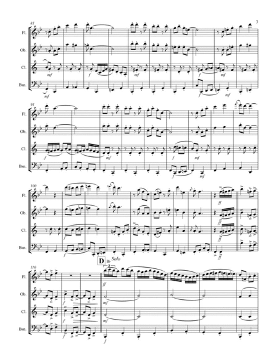 Pennsylvania Polka Woodwind Quartet scores gallery preview page 4