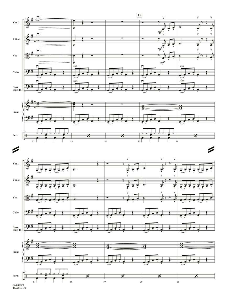Thriller - Full Score Orchestra scores gallery preview page 3