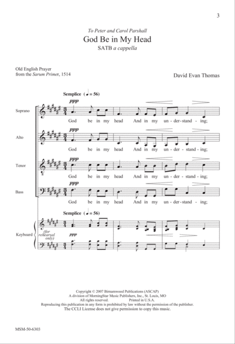 God Be in My Head God Be in My Head 4-Part scores gallery preview page 2