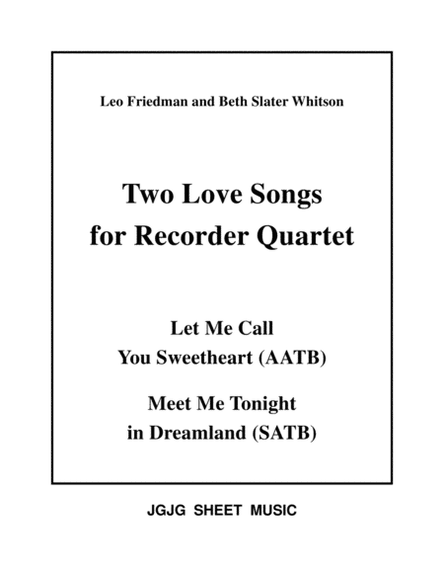 Sweetheart and Dreamland for Recorder Quartet image number null