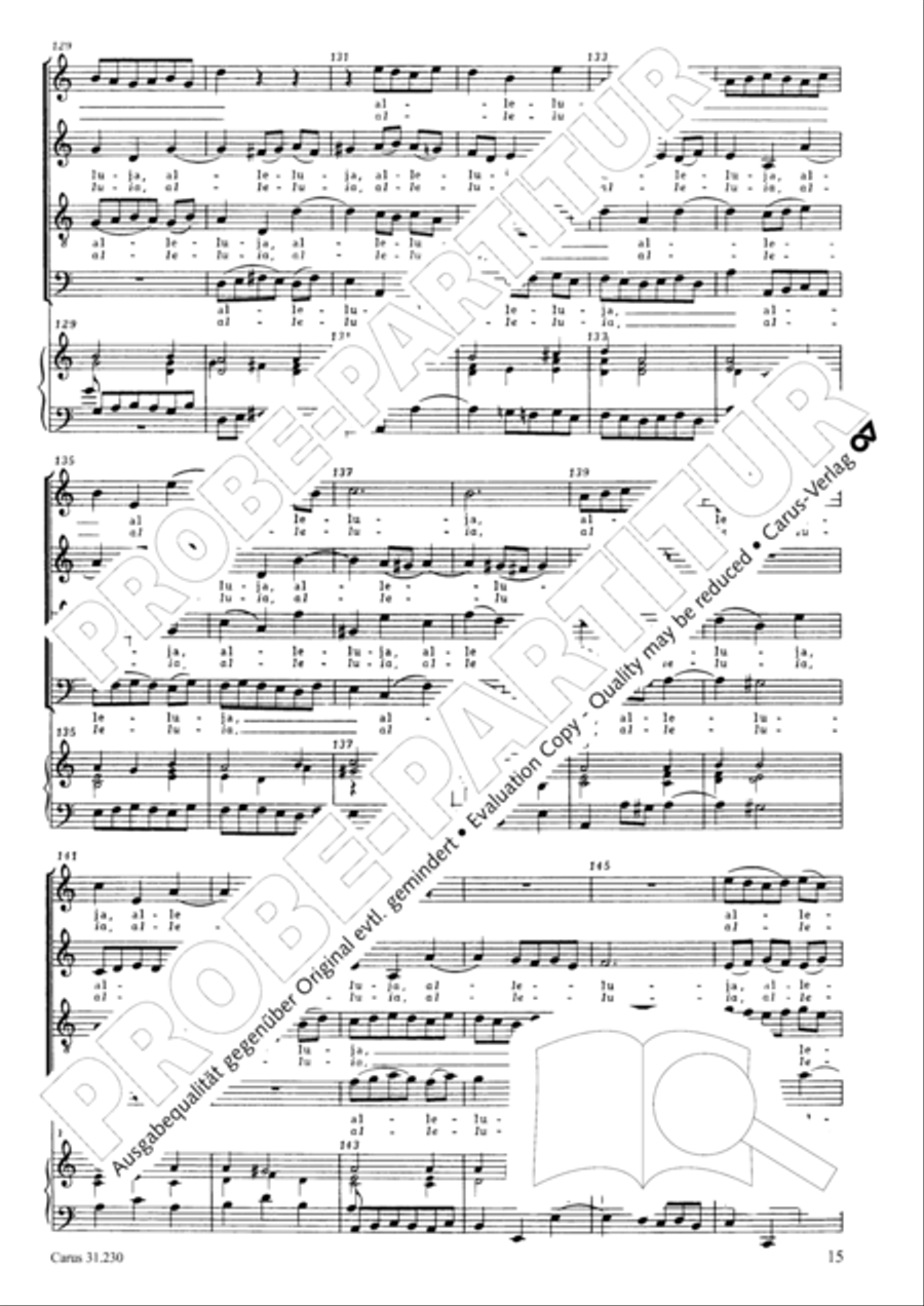 Praise ye the Lord, all ye nations (Lobet den Herrn, alle Heiden) 4-Part scores gallery preview page 16