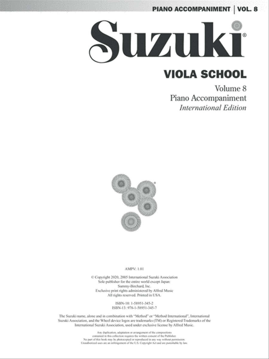 Suzuki Viola School, Volume 8