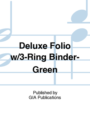 Deluxe Folio with 3-Ring Binder-Green
