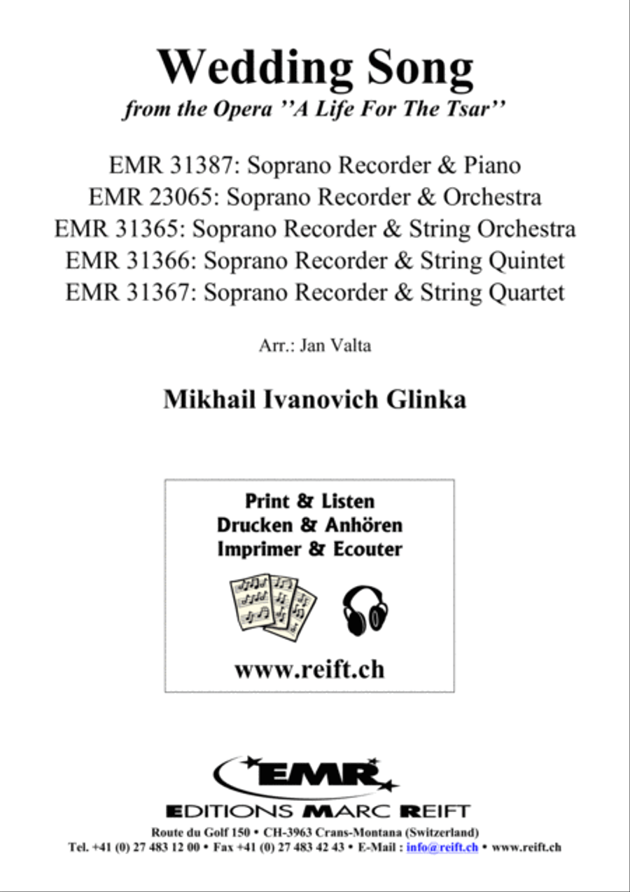 Wedding Song Soprano Recorder scores gallery preview page 1