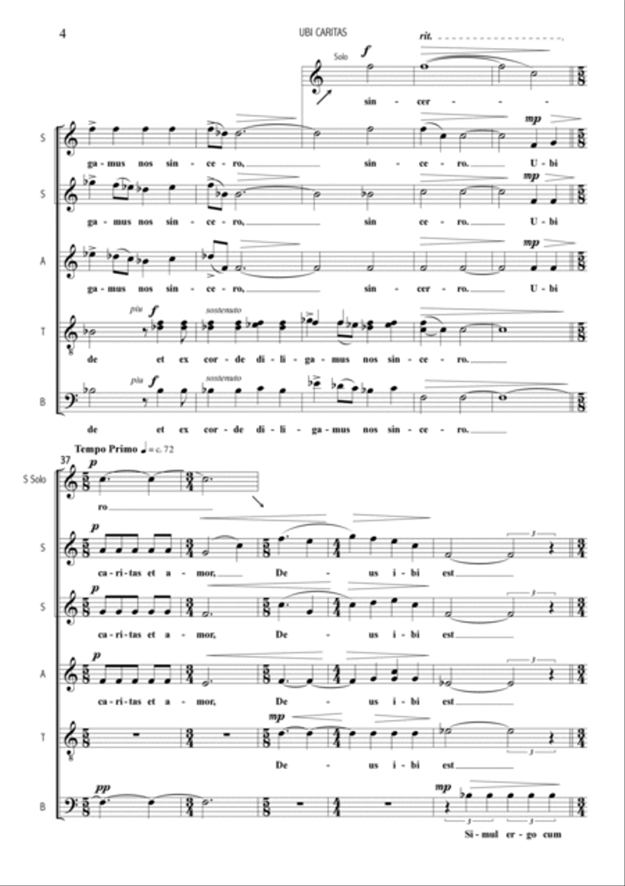 Ubi Caritas Divisi scores gallery preview page 6