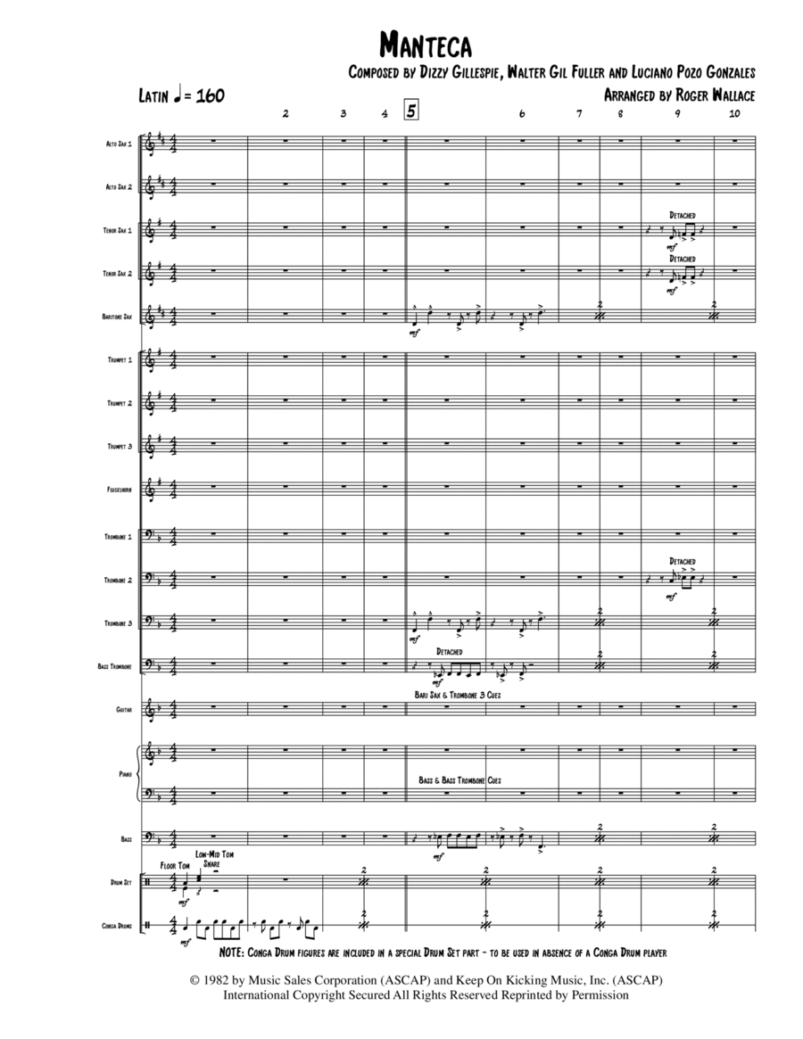 Manteca Jazz Ensemble scores gallery preview page 1