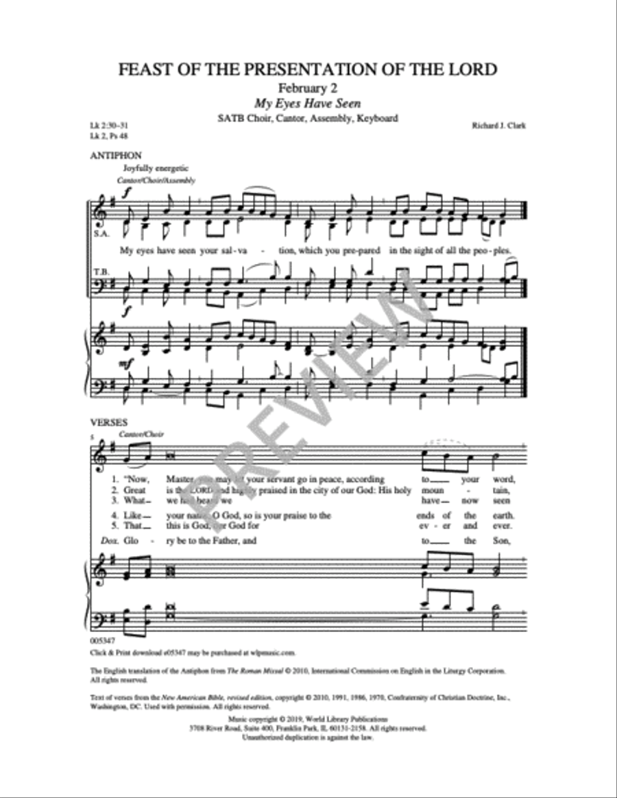 Communion Antiphons for Feasts and Solemnities - Volume 1 4-Part scores gallery preview page 21