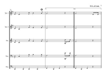 Mozambique National Anthem for Brass quintet image number null