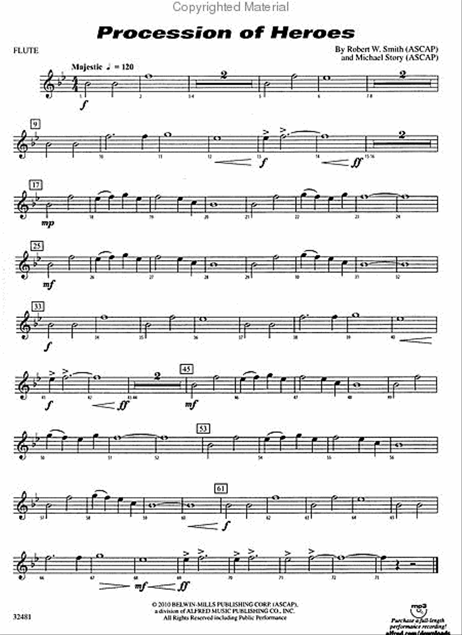 Procession of Heroes Concert Band scores gallery preview page 4