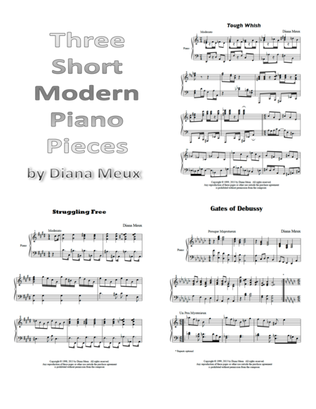 Three Short Modern Piano Pieces