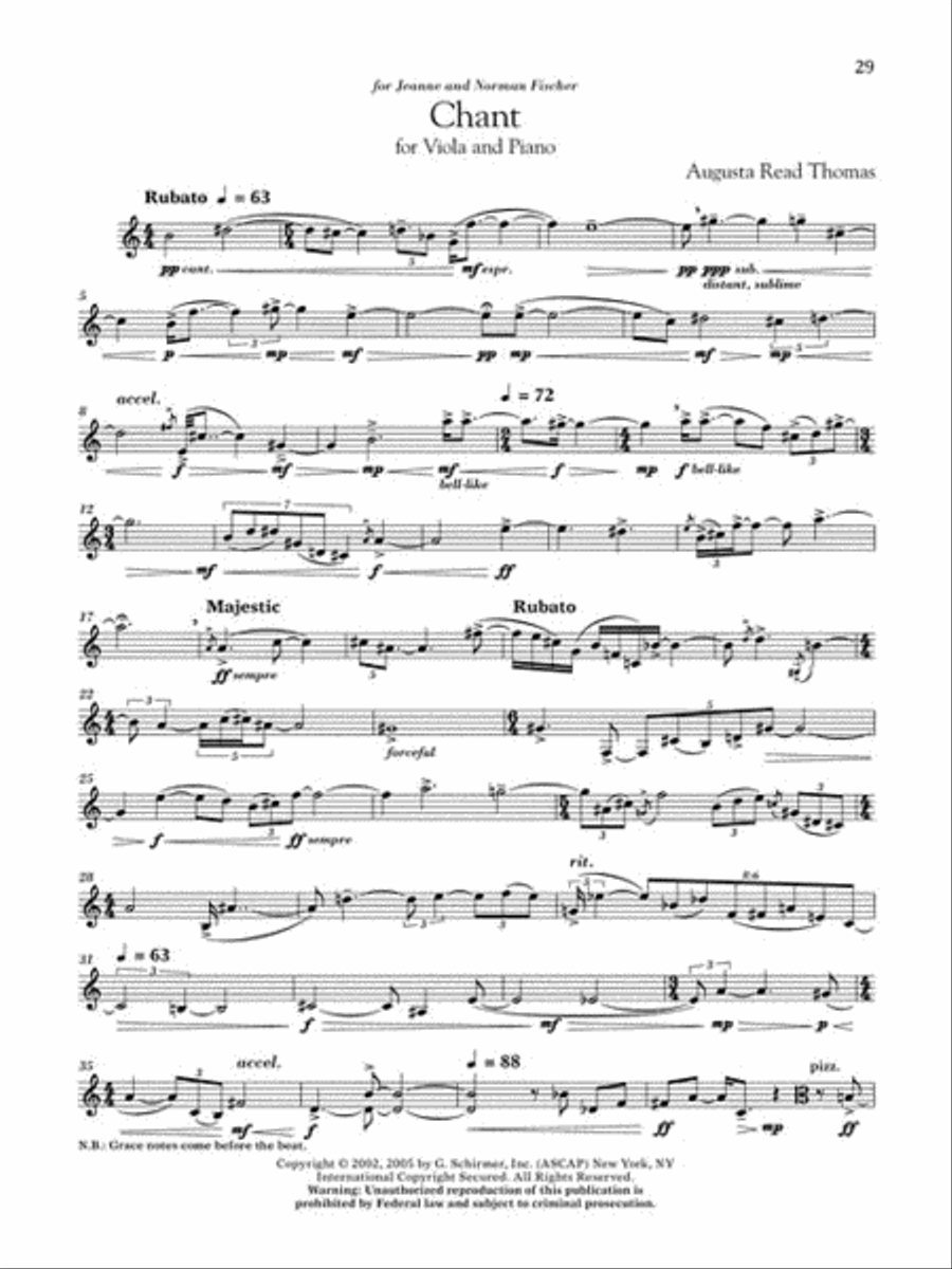 The G. Schirmer Viola Anthology - Viola And Piano Piano Accompaniment scores gallery preview page 10