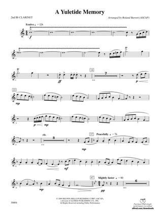 A Yuletide Memory: 2nd B-flat Clarinet