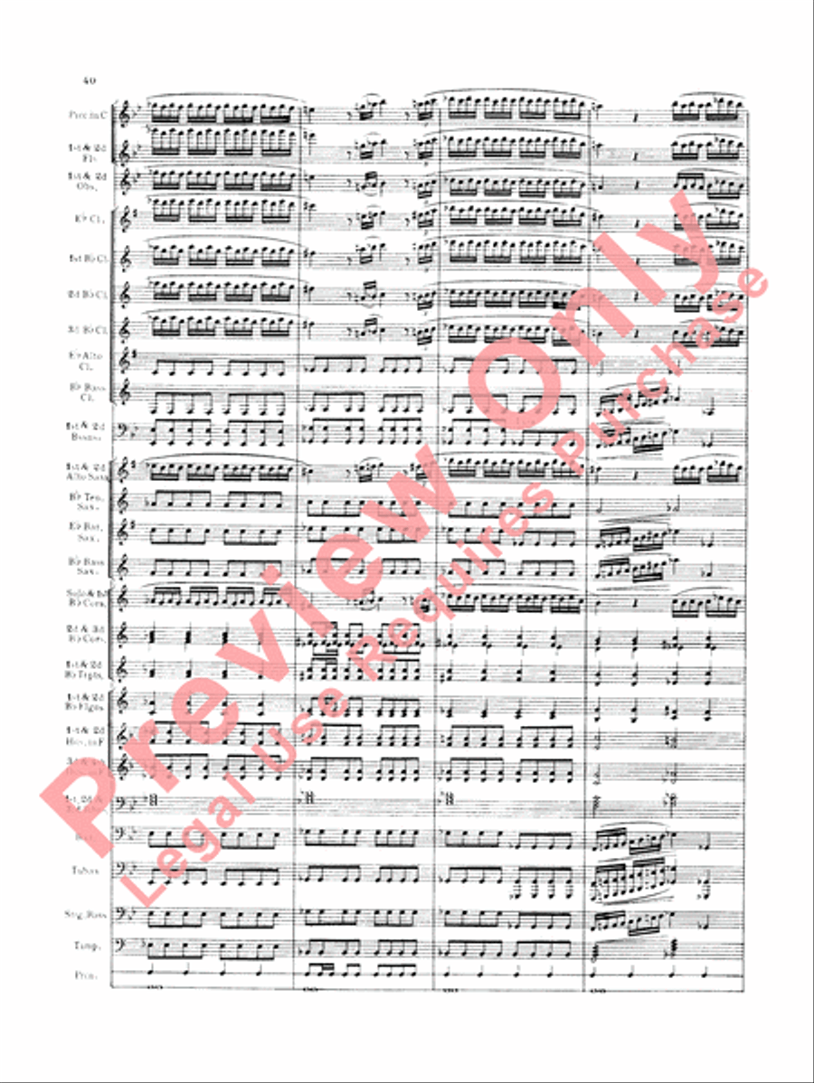 Italian in Algiers (Overture) Concert Band scores gallery preview page 43