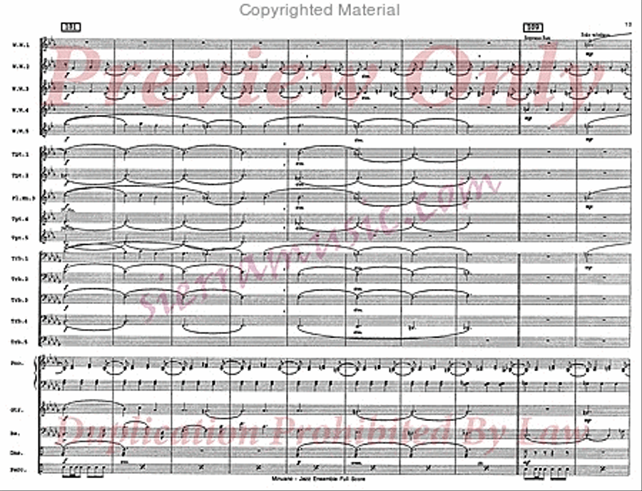 Minuano (six eight) Big Band scores gallery preview page 12