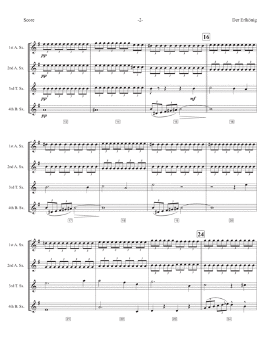 Der Erlkönig Der Erlkönig Woodwind Quartet scores gallery preview page 2