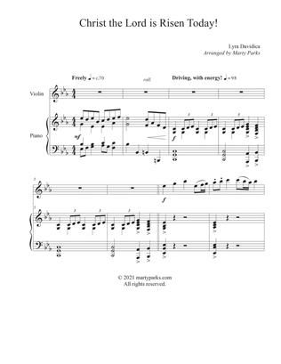 Book cover for Christ the Lord is Risen Today! (Violin-Piano)