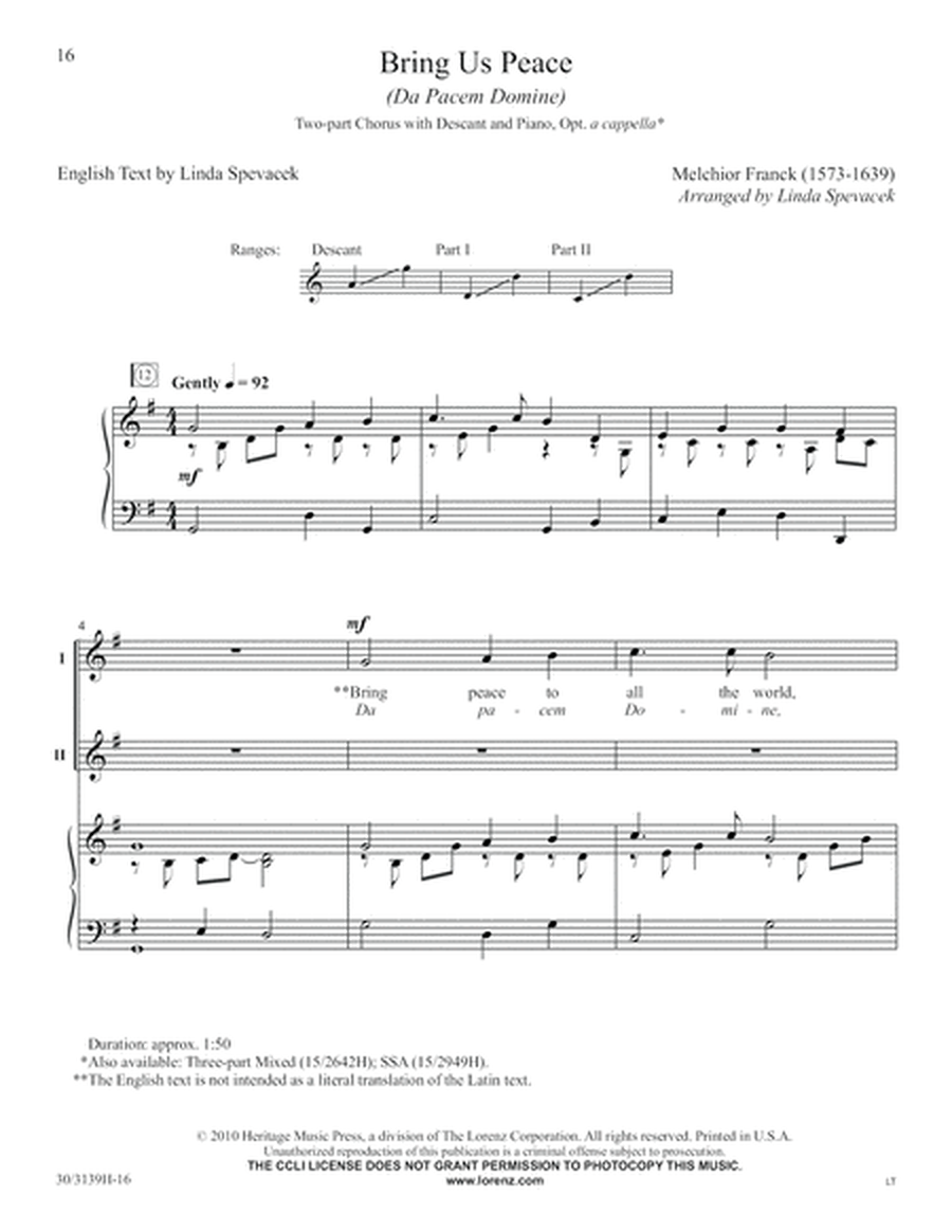 Multiple Voicings for Middle School Voices