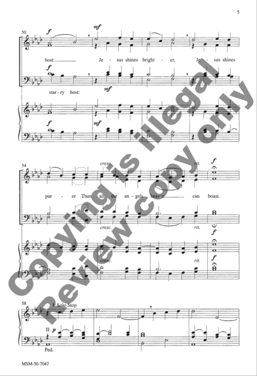 Fairest Lord Jesus Fairest Lord Jesus 4-Part scores gallery preview page 7
