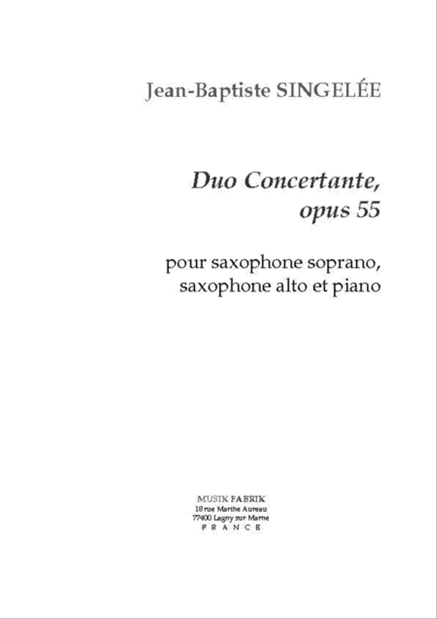 Duo Concertante, Opus 55 Soprano Saxophone scores gallery preview page 1