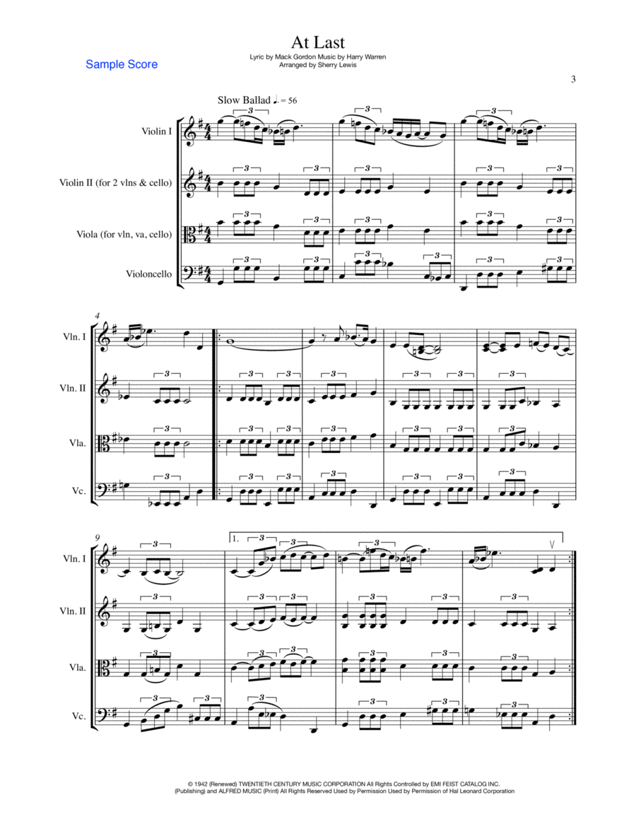 At Last String Trio scores gallery preview page 1