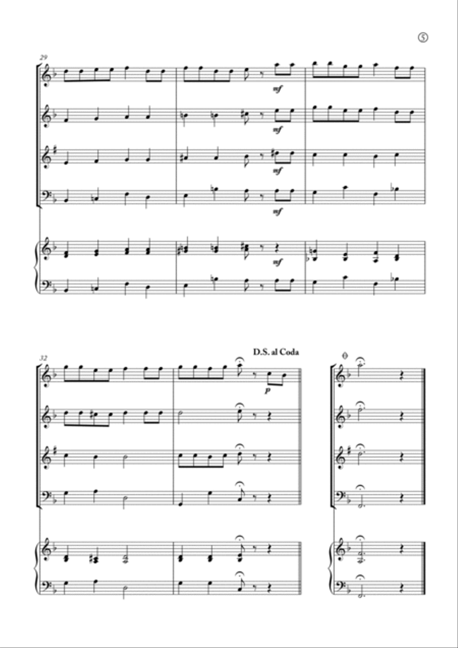 Hymne A L'amour Woodwind Quartet scores gallery preview page 5