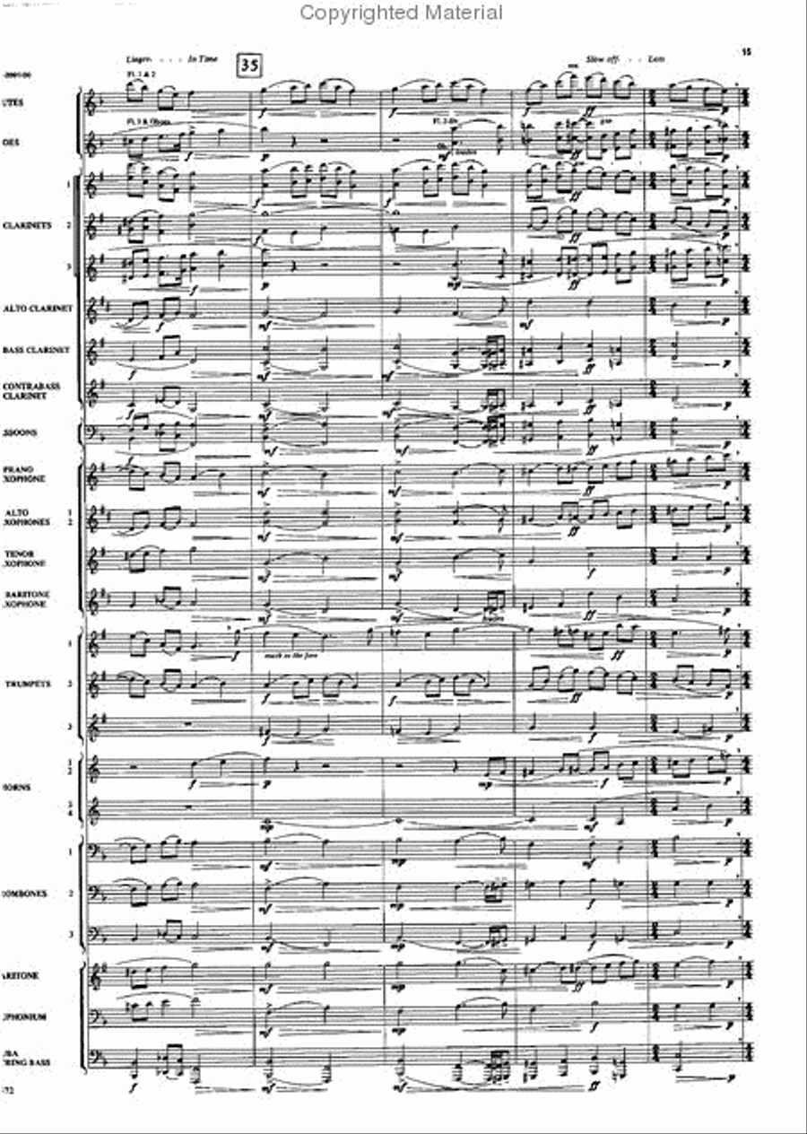 Two Grainger Melodies Concert Band scores gallery preview page 14