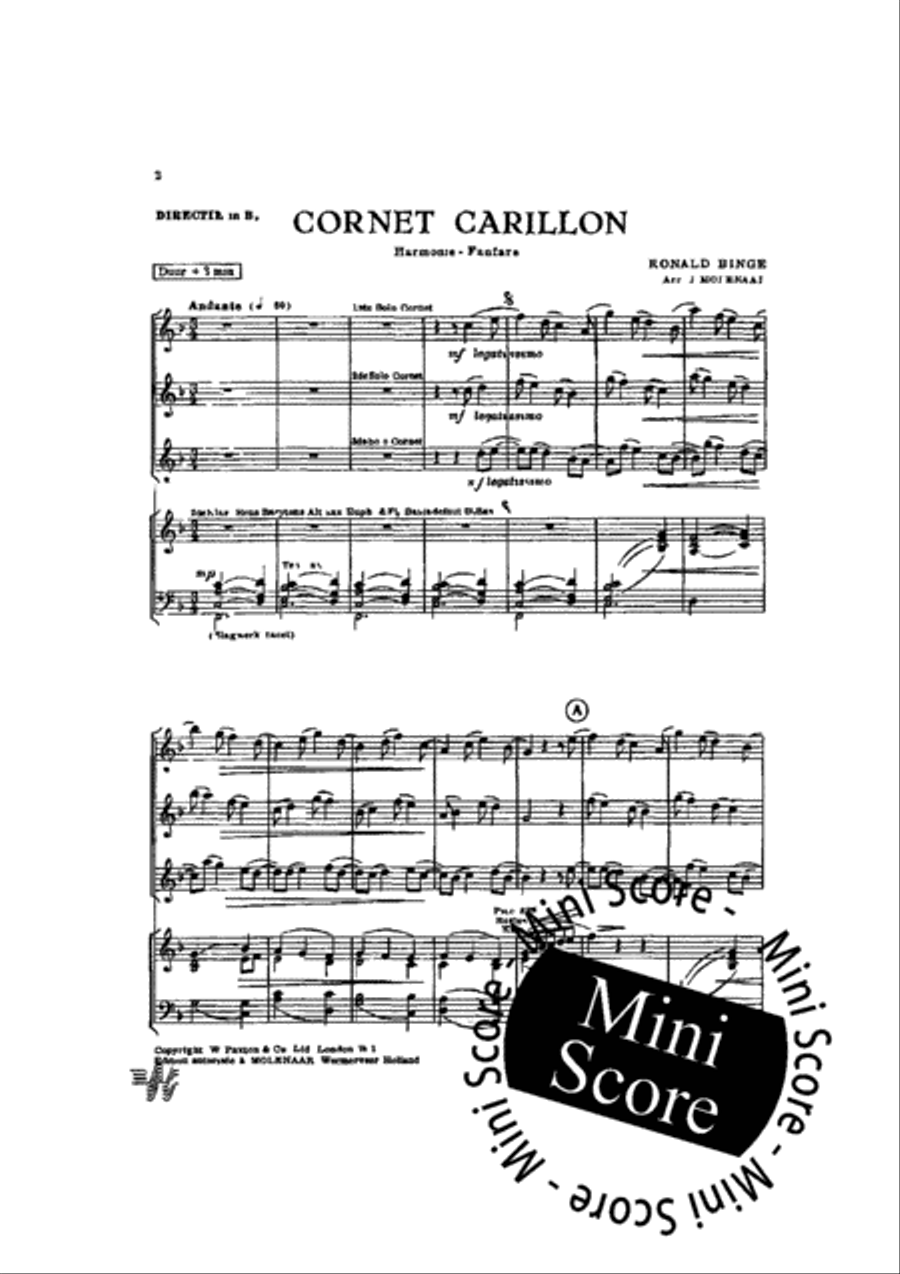 Cornet Carillon Cornet Carillon Concert Band scores gallery preview page 5