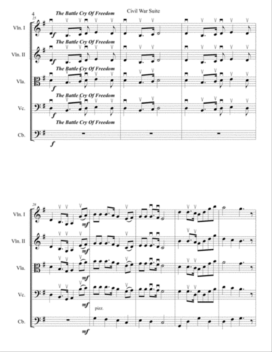 Civil War Suite Civil War Suite String Orchestra scores gallery preview page 4