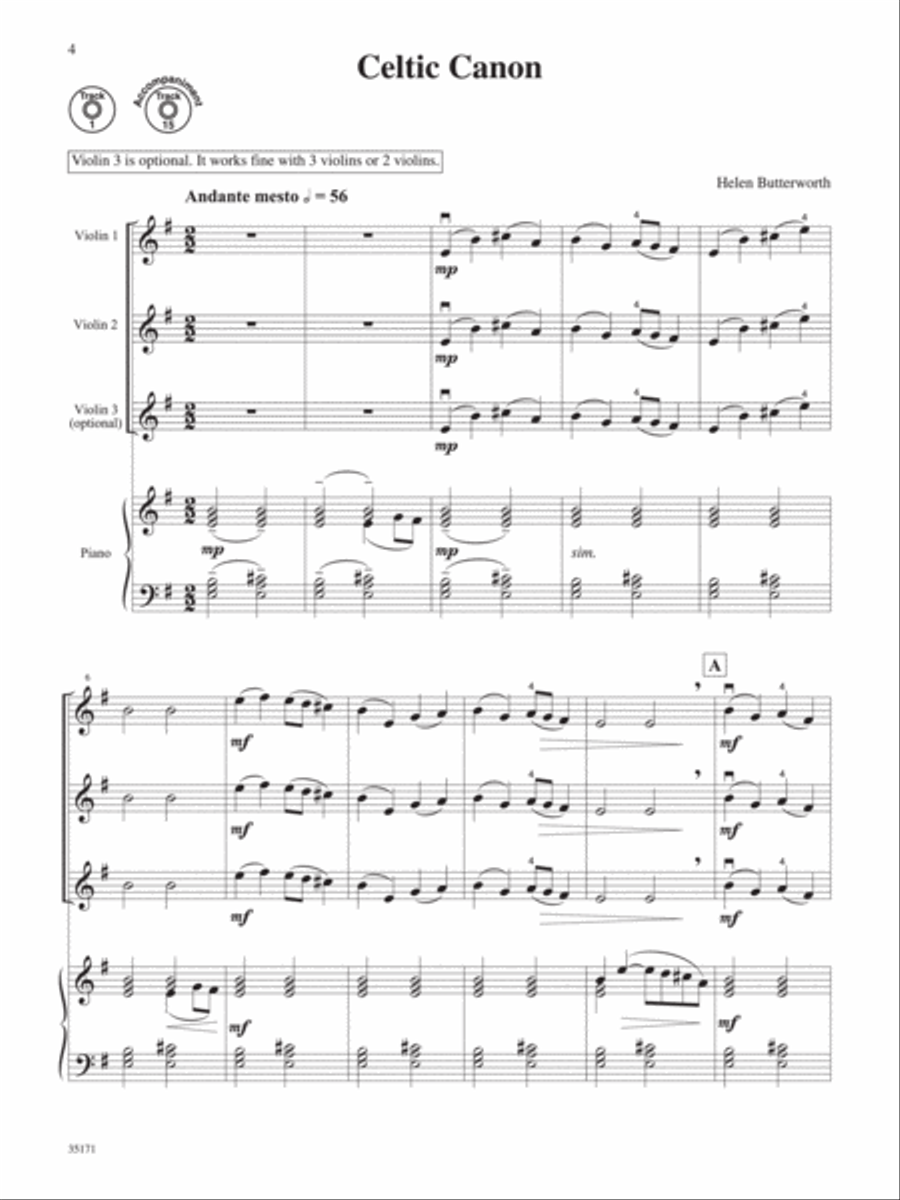 Gems for Violin Ensembles, Book 1 Violin scores gallery preview page 4