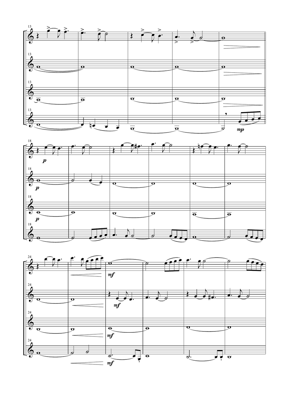 The Winner Takes It All Woodwind Quartet scores gallery preview page 4