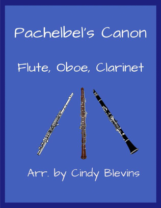 Book cover for Pachelbel's Canon, for Flute, Oboe and Clarinet