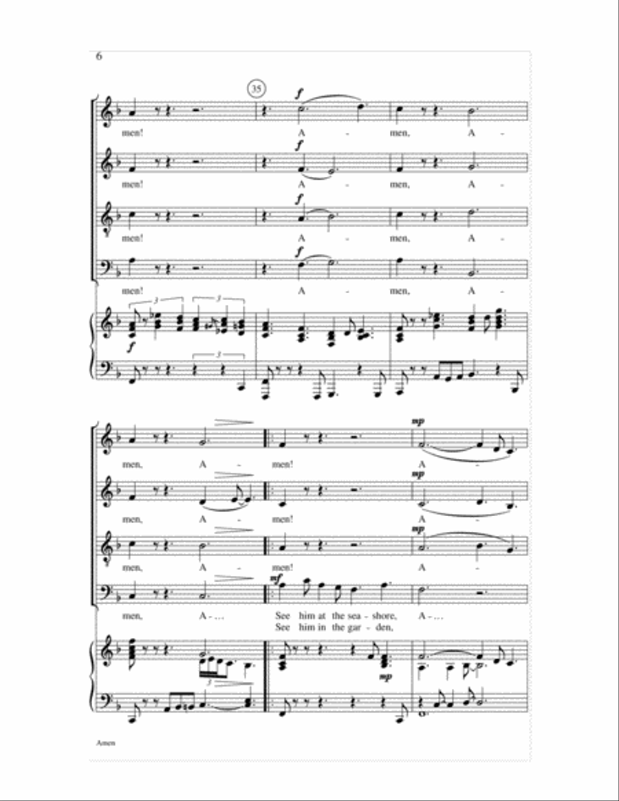 Amen 4-Part scores gallery preview page 6