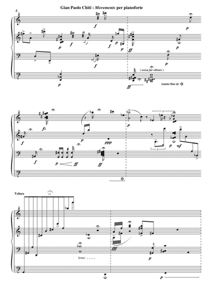 Gian Paolo Chiti : Movements for pianoforte