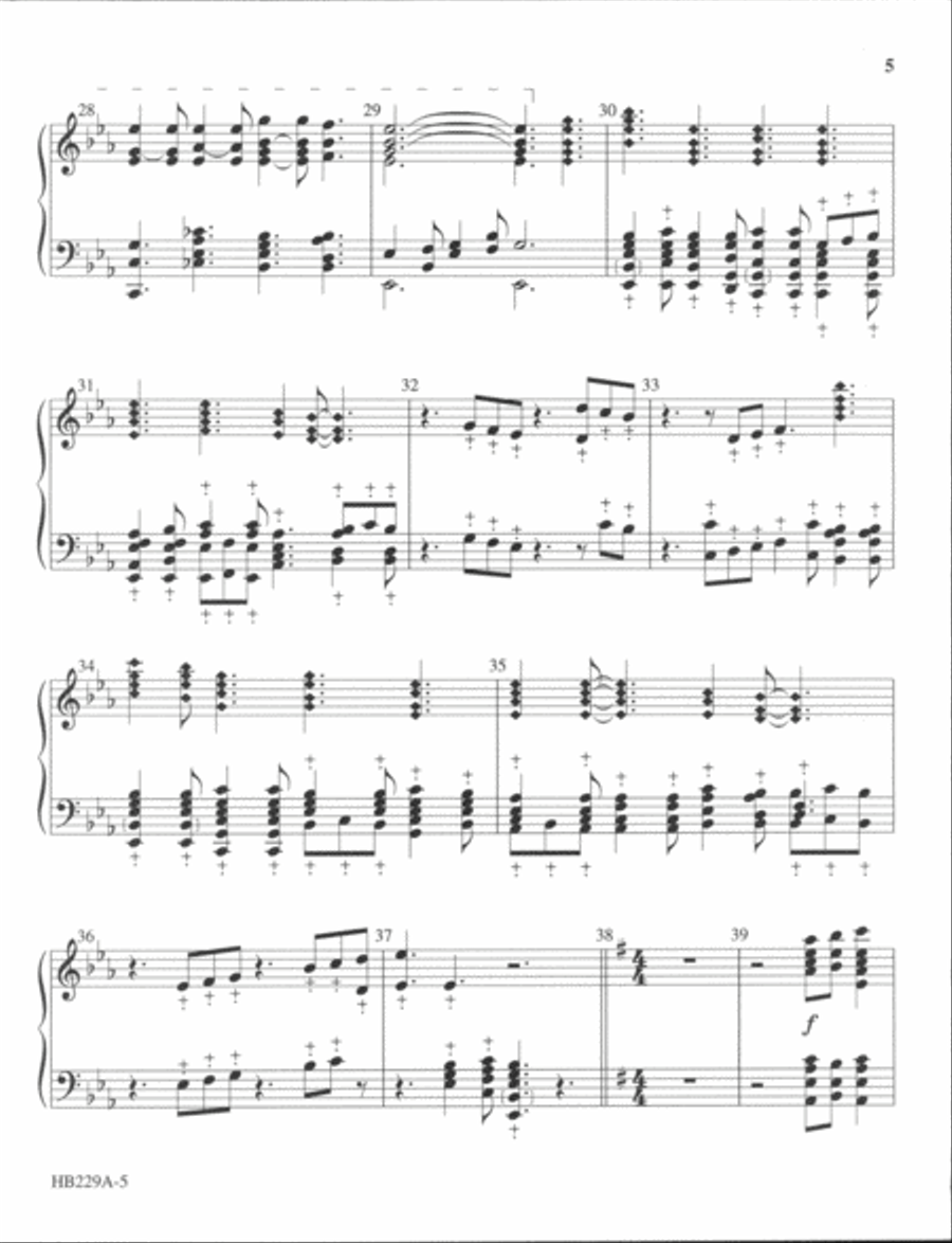 Swing Low, Sweet Chariot - Handbell Part 5-Octaves scores gallery preview page 4
