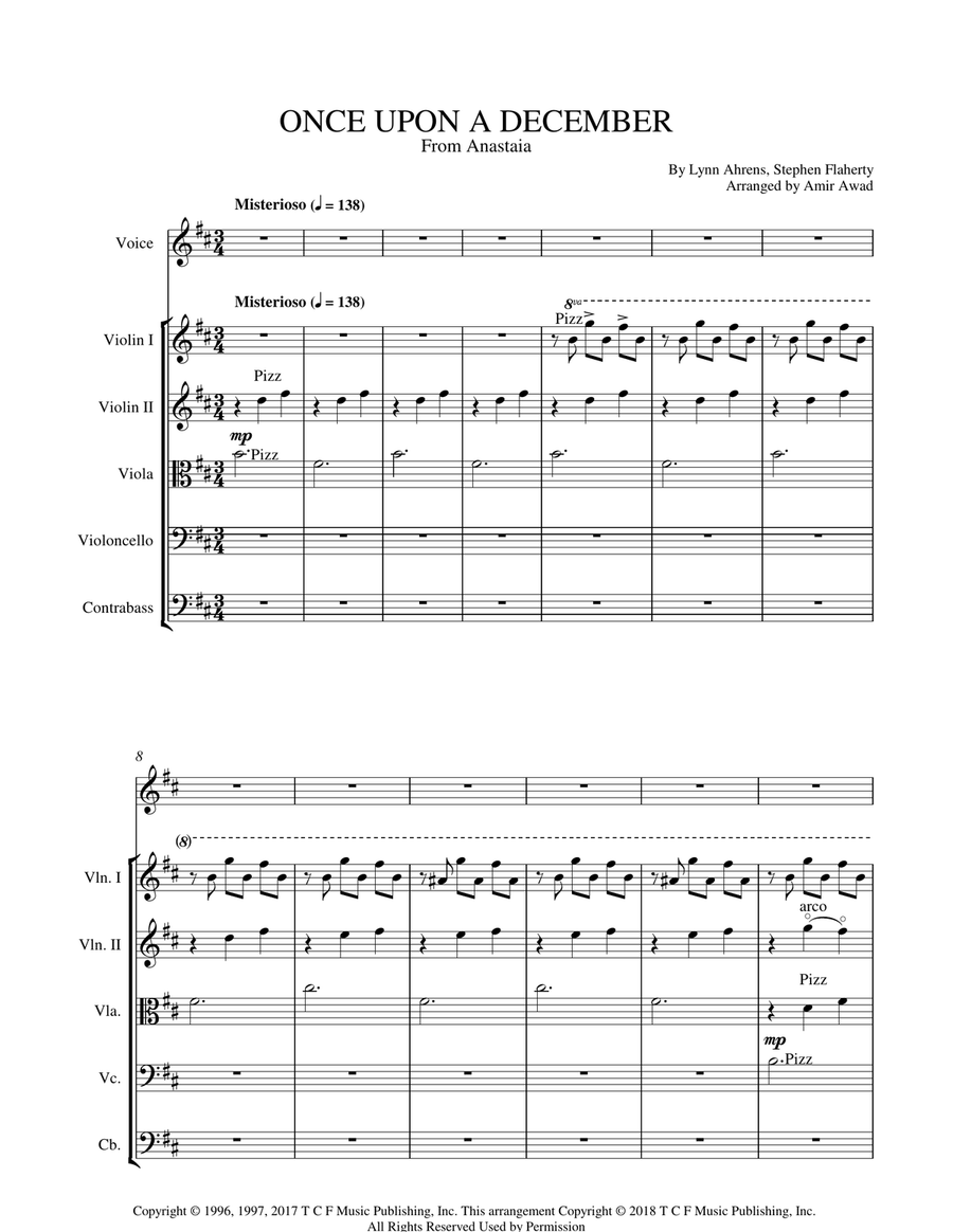 Once Upon A December Chamber Orchestra scores gallery preview page 1