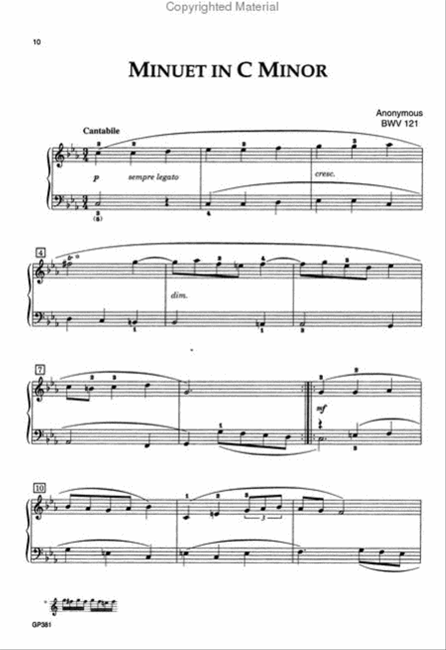 Selections From The Notebook For Anna Magdalena Bach Piano Solo scores gallery preview page 4
