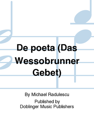 De poeta (Das Wessobrunner Gebet)