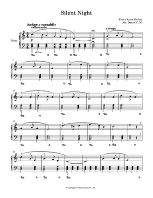 Silent Night for piano (very easy)