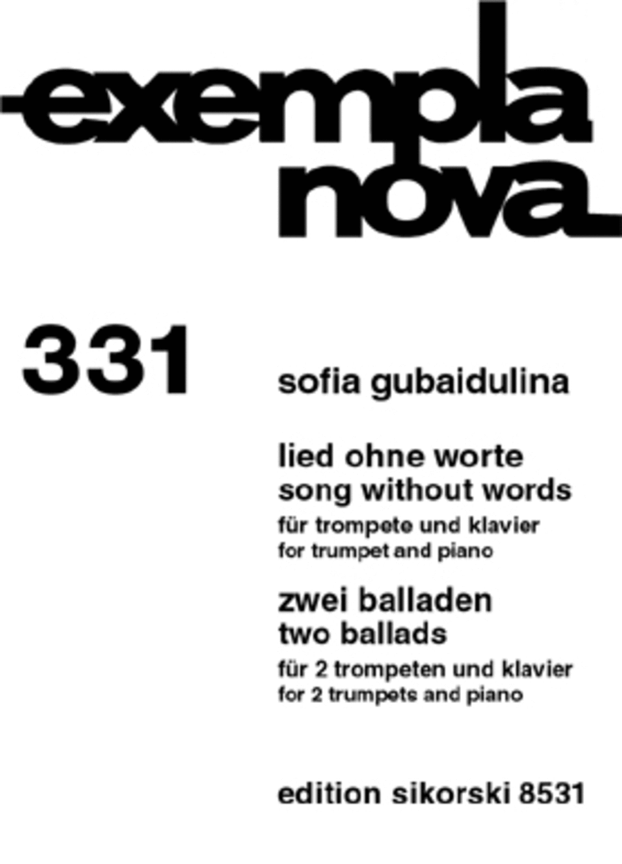 Sofia Gubaidulina: Song Without Words and Two Ballads